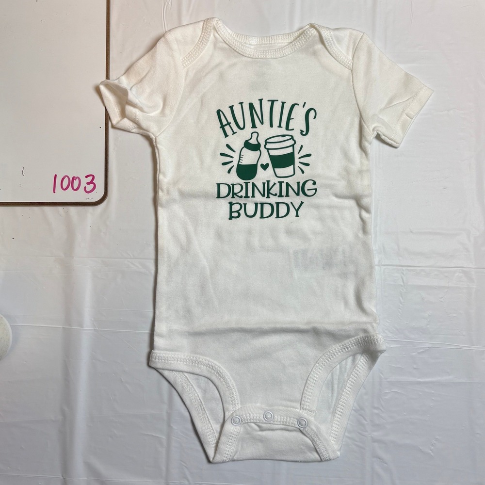 Simple Joys by Carters Aunties Drinking‎ Buddy Graphic Bodysuit White 12 Month